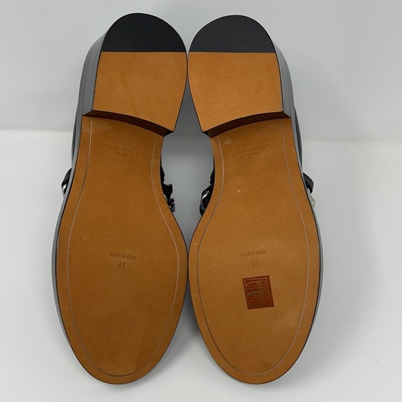 Givenchy Black Leather Silver Chain Ankle Boots NIB - Picture 6 of 15